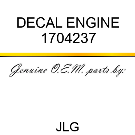DECAL ENGINE 1704237