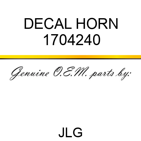 DECAL HORN 1704240