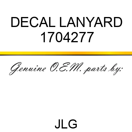 DECAL LANYARD 1704277