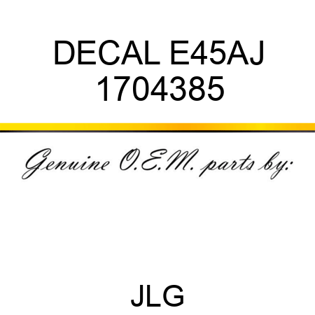 DECAL E45AJ 1704385