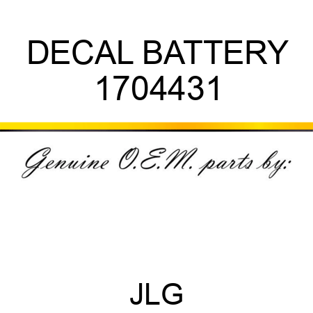 DECAL BATTERY 1704431