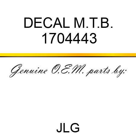 DECAL M.T.B. 1704443