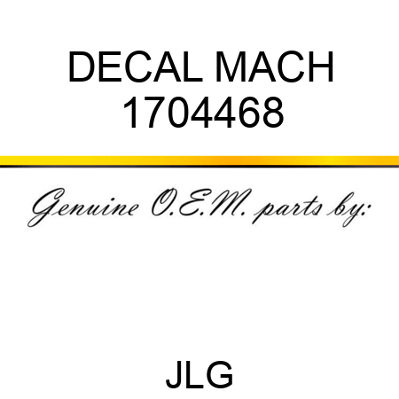 DECAL MACH 1704468