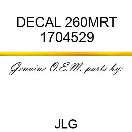 DECAL 260MRT 1704529