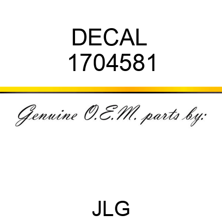 DECAL  1704581