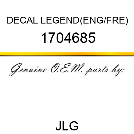 DECAL LEGEND(ENG/FRE) 1704685