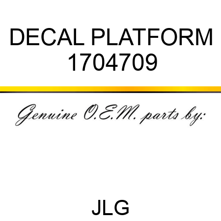 DECAL PLATFORM 1704709