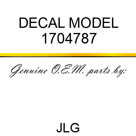 DECAL MODEL 1704787