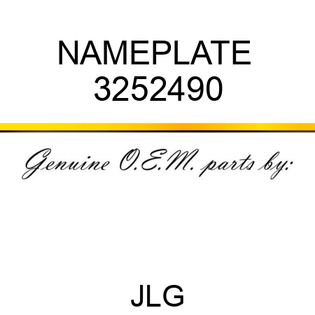 NAMEPLATE  3252490
