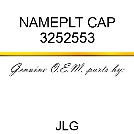 NAMEPLT CAP 3252553