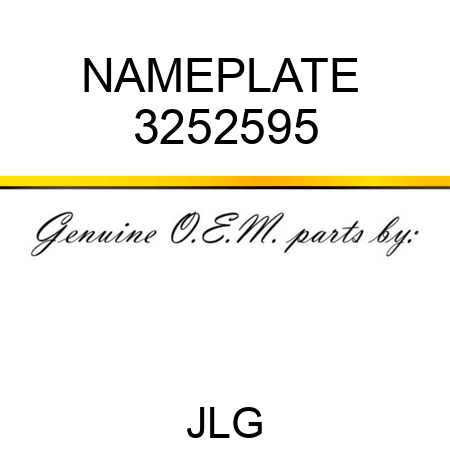 NAMEPLATE  3252595