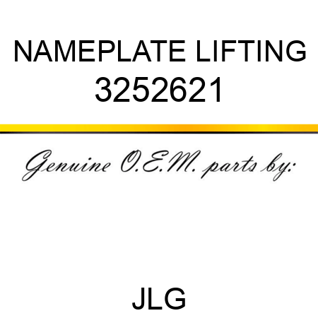 NAMEPLATE LIFTING 3252621