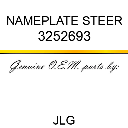 NAMEPLATE STEER 3252693