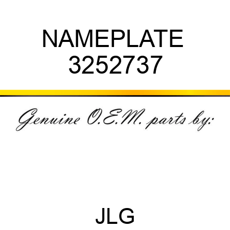 NAMEPLATE  3252737