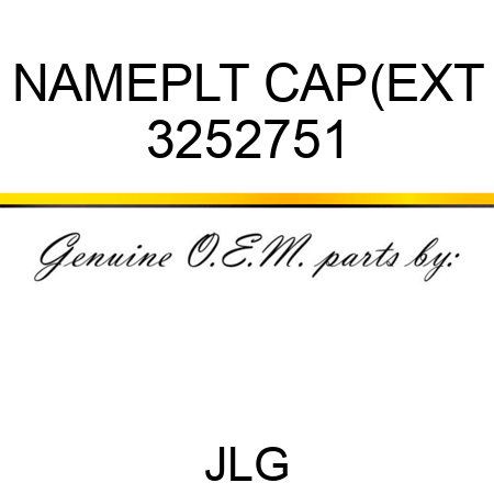 NAMEPLT CAP(EXT 3252751