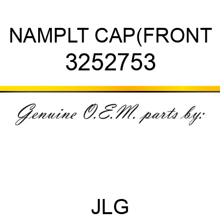 NAMPLT CAP(FRONT 3252753