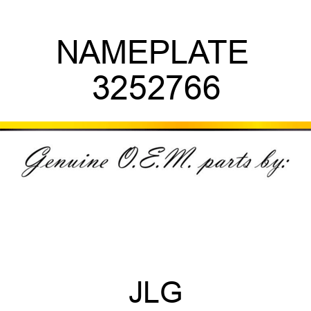 NAMEPLATE  3252766