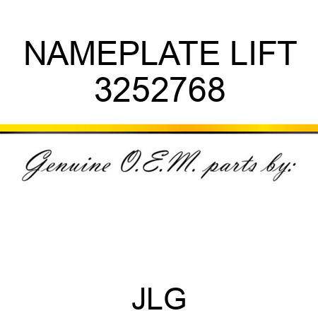 NAMEPLATE LIFT 3252768