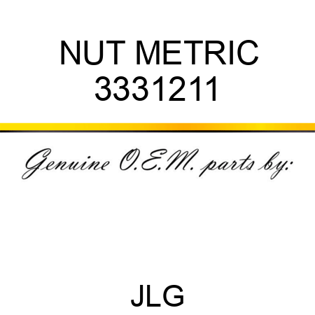 NUT METRIC 3331211