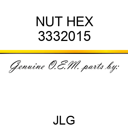 NUT HEX 3332015
