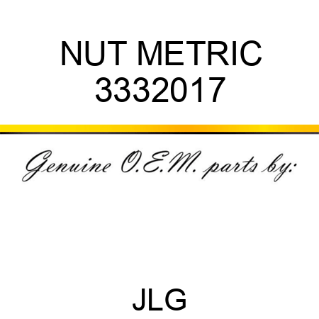 NUT METRIC 3332017