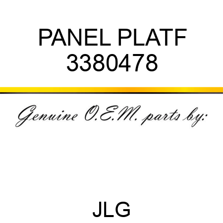 PANEL PLATF 3380478
