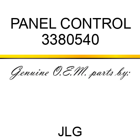 PANEL CONTROL 3380540
