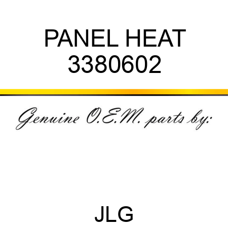 PANEL HEAT 3380602