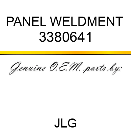 PANEL WELDMENT  3380641