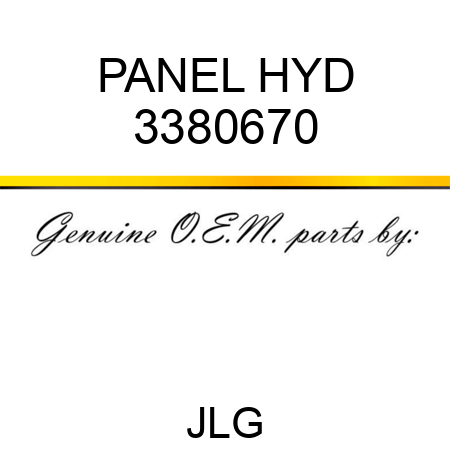 PANEL HYD 3380670