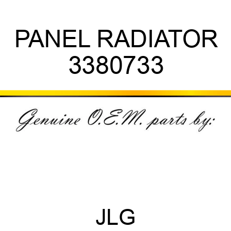 PANEL RADIATOR 3380733