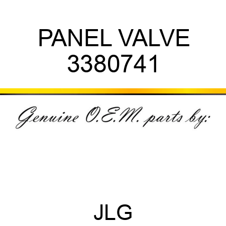 PANEL VALVE 3380741