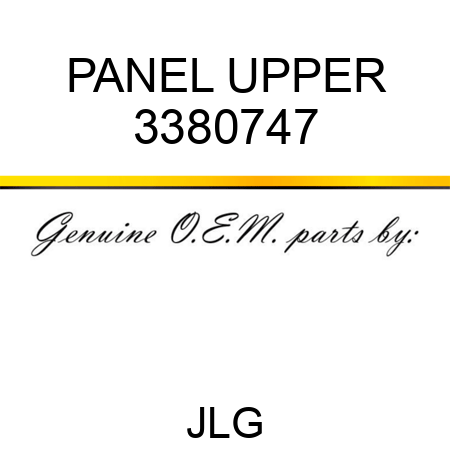 PANEL UPPER 3380747