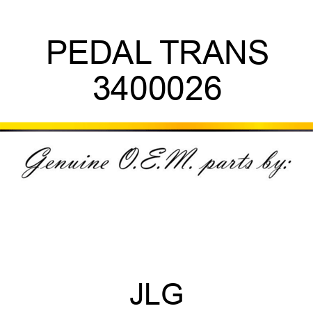 PEDAL TRANS 3400026