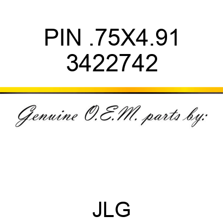 PIN .75X4.91 3422742