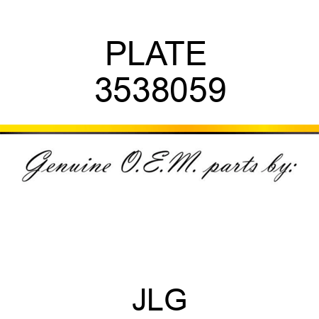 PLATE  3538059