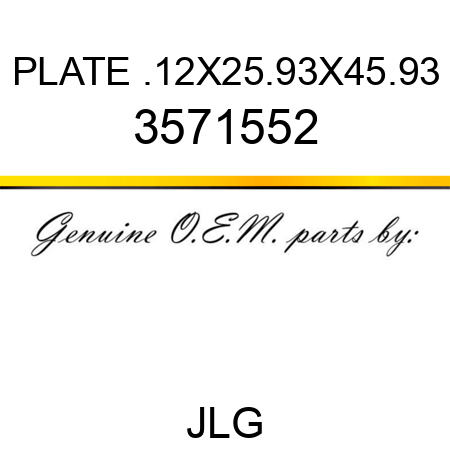 PLATE .12X25.93X45.93 3571552