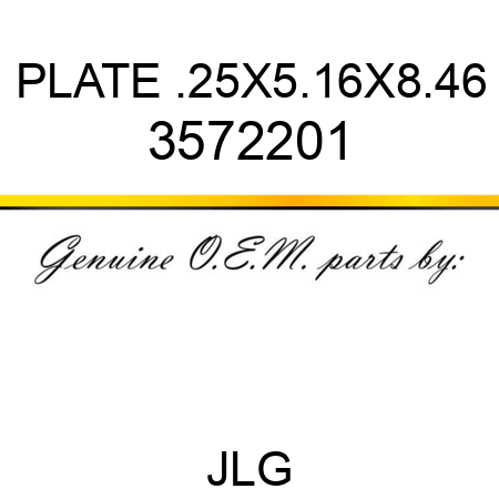 PLATE .25X5.16X8.46 3572201