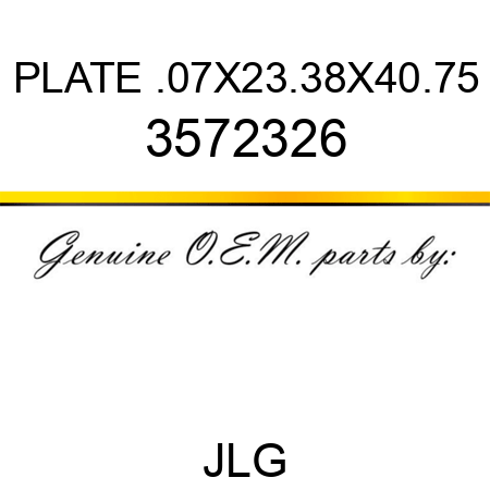 PLATE .07X23.38X40.75 3572326
