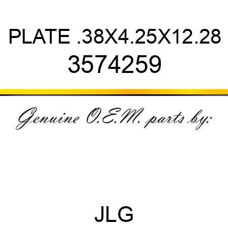 PLATE .38X4.25X12.28 3574259