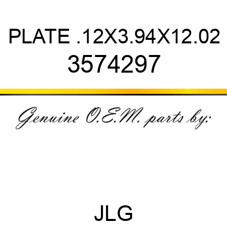 PLATE .12X3.94X12.02 3574297
