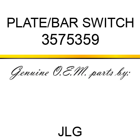 PLATE/BAR SWITCH 3575359