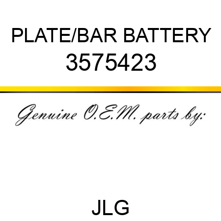 PLATE/BAR BATTERY 3575423