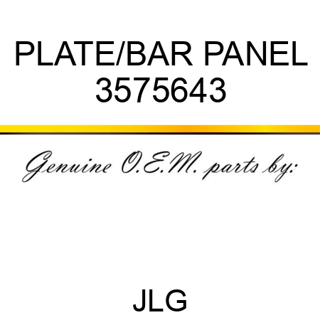 PLATE/BAR PANEL 3575643