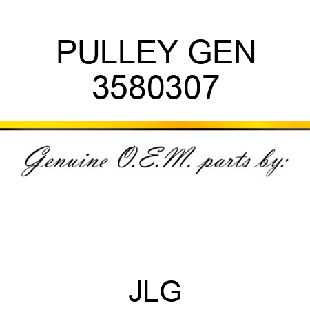 PULLEY GEN 3580307