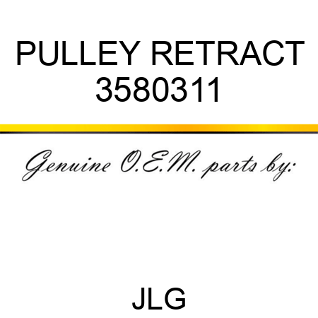 PULLEY RETRACT 3580311