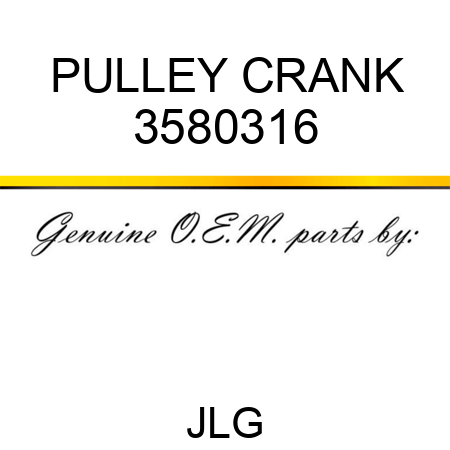 PULLEY CRANK 3580316