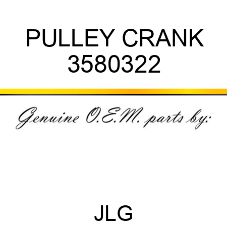 PULLEY CRANK 3580322