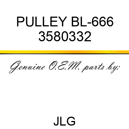PULLEY BL-666 3580332