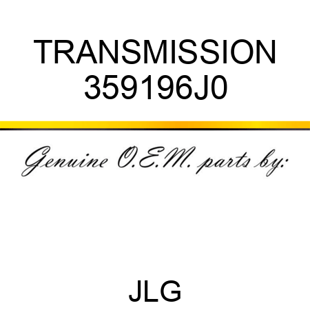 TRANSMISSION 359196J0